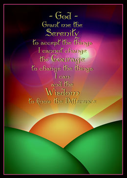 Serenity Prayer Sun Greeting Card